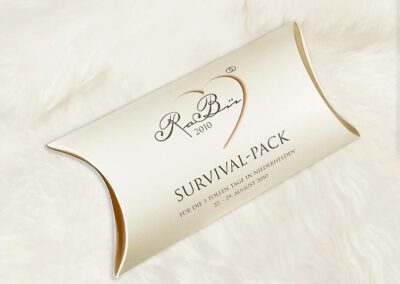 Schachtel survival pack Gastgeschenk – Just we Serie